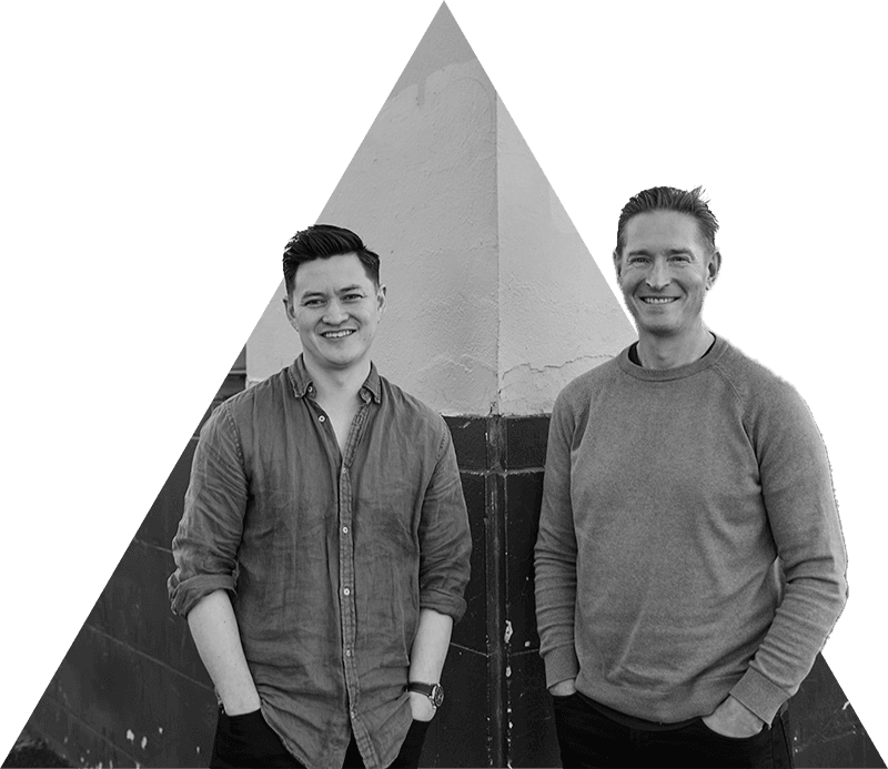 AdUnion's two founders outside their office.